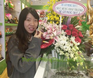 Chị Bành Mộng Sang - khách hàng đã sở hữu Tỳ Hưu đá quý may mắn FS689
