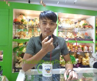 Anh Nam Dương - Khách Hàng mua Tỳ hưu vảy rồng hắc ngà lưng điểm ngọc FS6065 và Hồ ly đá hắc ngà tinh xảo FS6348