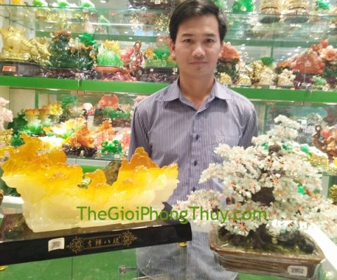 Anh Hà - Khách hàng mua Bát mã ngọc vàng trắng - Cát tường bát tuấn FG115A và Cây tài lộc kiểu mới pháo hoa đông linh FKC072.