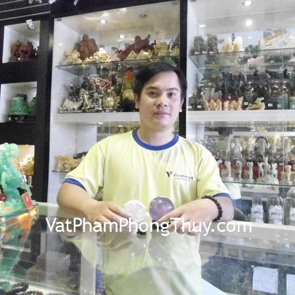 Anh Tân - khách hàng mua quả cầu thạch anh trắng DT230
