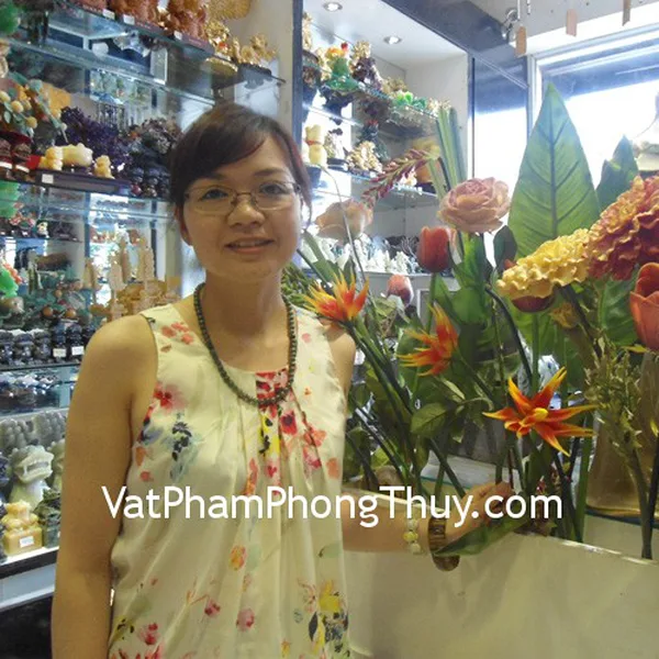 Chị Huyền - khách hàng mua Tràng Hạt Phỉ Thúy xanh S5124 và Quan âm ngọc Myanmar S838