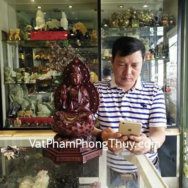 Anh Tuấn- Khách mua Tượng Quan âm giả gỗ A130