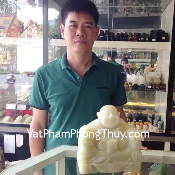 Anh Bình - khách hàng  mua phật di lặc cẩm thạch ngồi PDL-CTN