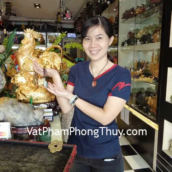 Chị Cúc - khách hàng mua Mặt tỳ hưu Phỉ thúy A+ S6283, Ve ngọc Phỉ thúy A+ S6315, Thiềm thừ thạch anh vàng S936, Tiền hoa mai liền CC1139