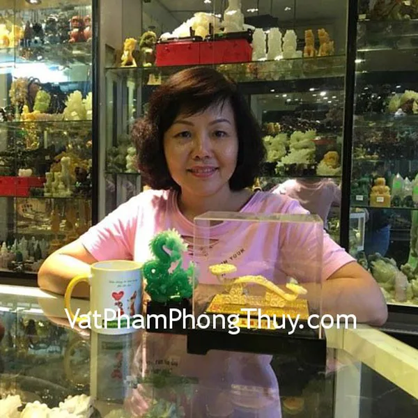Chị Vân - Khách hàng mua Gậy như ý vàng sa kim G134A và Rồng xanh K157M