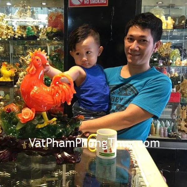 Anh Duy - Khách hàng mua Gà ngọc đỏ trên như ý xanh mẫu đơn G056A
