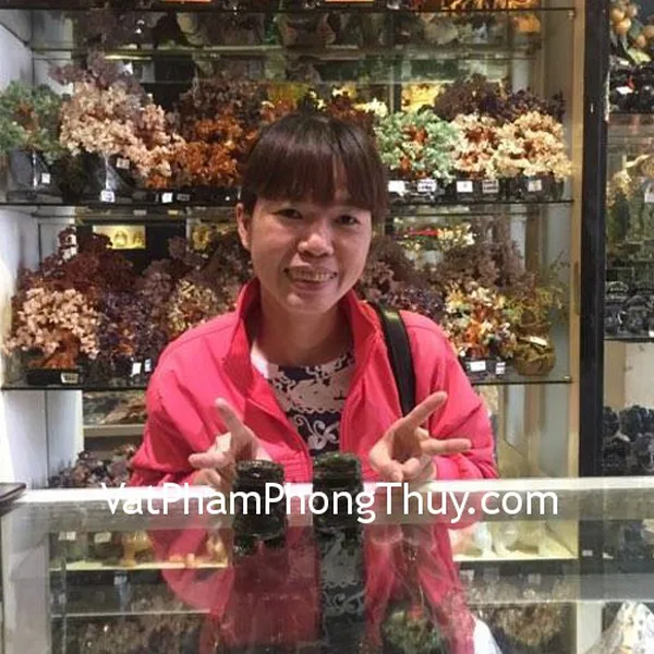 Chị Kín- khách hàng mua Tỳ hưu lam ngọc có bờm (5 tấc) GM016