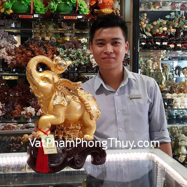 Anh Cường - khách hàng mua tượng voi vàng bên hồ lô H357G