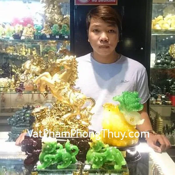 Anh Sang - Khách hàng mua Ngựa vàng G101A, Thiềm thừ cõng cải G161A và Tỳ hưu xanh đế thủy tinh H139G