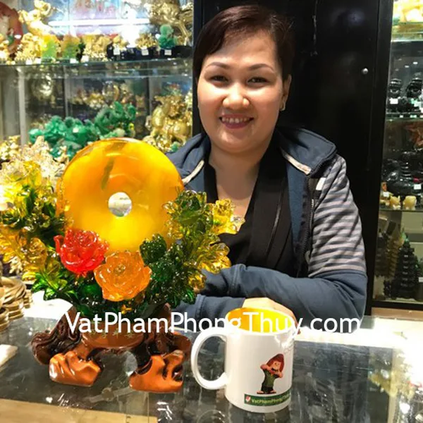 Chị Diễm - Khách hàng mua Tượng hoa mẫu đơn lưu ly G119A