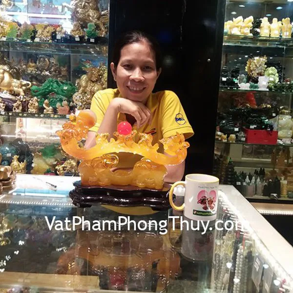 Chị Thanh - Khách hàng mua Gậy như ý vàng kết hợp cóc và voi kim bảo G126A
