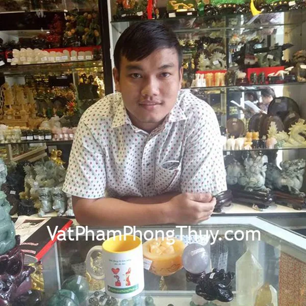 Anh Duy-khách hàng mua quả cầu đá dạ quang GM144-S3-1369, đĩa thất tinh trắng trung HM138, bồn nguyên bảo GM073 và cóc hắc ngà HM166
