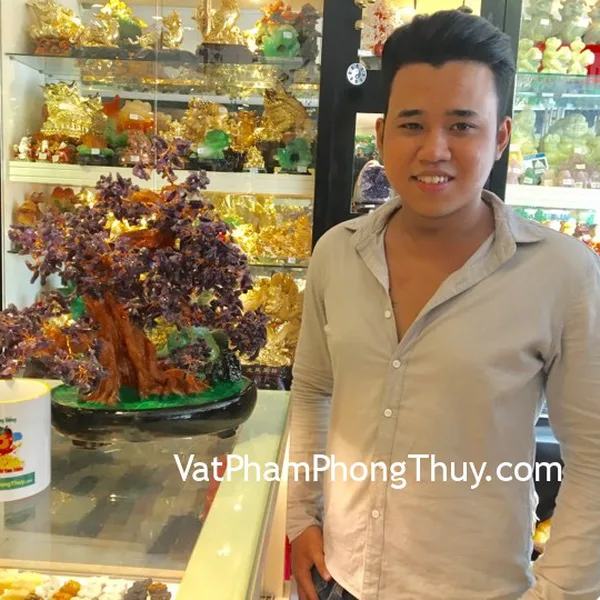 Anh Trung - khách hàng mua cây tài lộc thạch anh tím KC032