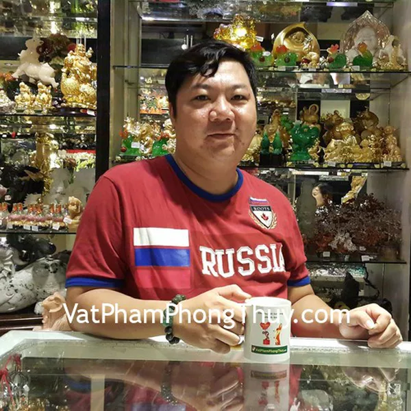 Anh Đạt - khách hàng mua chuỗi phỉ thúy xanh đậm S6396, tỳ hưu đông linh S932 và mặt hồ lô S6500