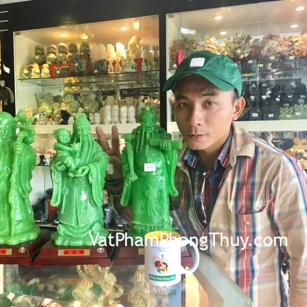 Anh Mỹ - khách hàng mua bộ tam đa Phúc Lộc Thọ xanh lớn H227G