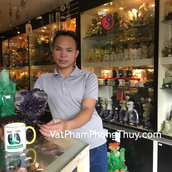 Anh Minh - khách hàng mua bông thạch anh tím trái tim nhỏ H100-19.950