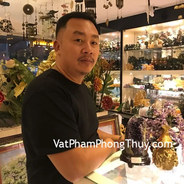 Anh Văn - khách hàng đã mua bông thạch anh tím Uruquay H082-7443, cây tài lộc thạch anh tím KC028, hồ lô bát tiên lớn D205