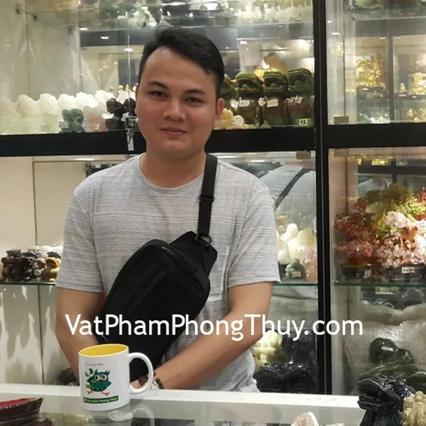 Anh Quang - khách hàng mua mặt phật bổn mạng phỉ thúy lớn tuổi Tuất + Hợi - Phật A Di Đà S6508-8