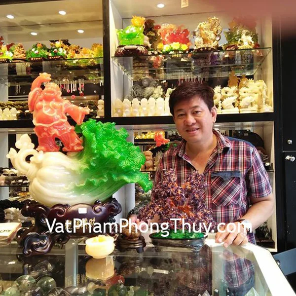 Anh Tuấn - khách hàng mua tương phật di lặc nghinh phước H193G, cây tài lộc thạch anh tím KC039, thiềm thừ ngọc tủy TT-NT-2406, bồn tụ bảo hoàng long GM073, xu hoa mai 5 cánh CC1139 và xâu 12 con giáp bát quái CC2001