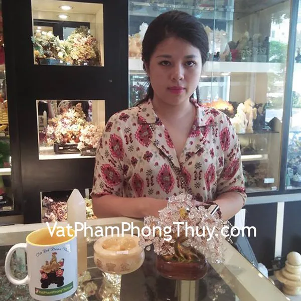Chị Ngọc Anh - khách hàng mua cây tài lộc thạch anh trắng nhỏ , bồn tụ bảo hoàng long