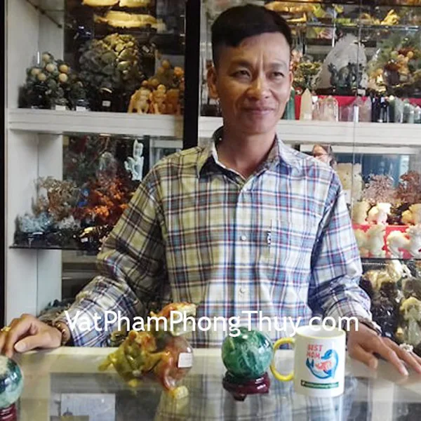 Anh Tình - khách hàng mua Tỳ hưu đá Tiêu ngọc DT102, Quả cầu đá Dạ quang M186-3493
