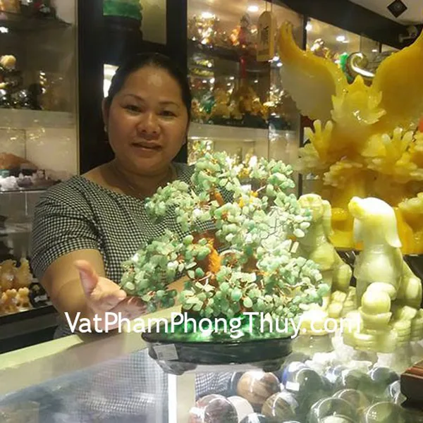 Chị Hiền - khách hàng mua cây tài lộc đá ngọc đông linh KC040