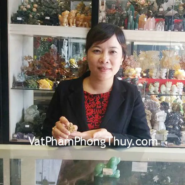 Chị Thanh - khách hàng mua Tượng Chó ngọc Đông Linh GM169, Phật bản mệnh Phổ Hiền bồ tát đá mắt mèo S6842-4