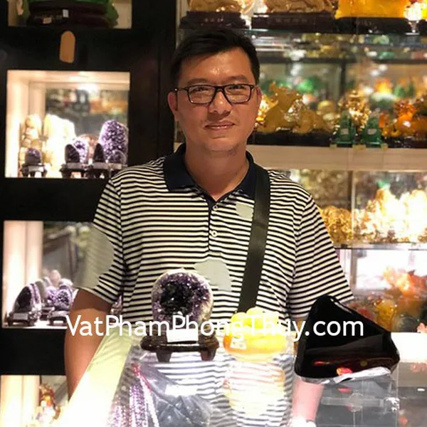 Anh Nghiêm-khách hàng mua Phật bản mệnh Phỉ Thúy tuổi Thìn Tỵ S6865-4, Phật bản mệnh tuổi Ngọ đá hắc ngà S5096-7, Bông thạch anh tím Uruguay H102-S5-1974