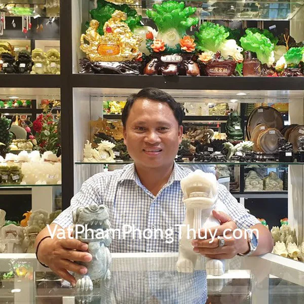 Anh Điện - khách hàng Tỳ hưu Bắc Kinh trắng khủng BKT-L và Tỳ hưu ngọc phỉ thúy THT51