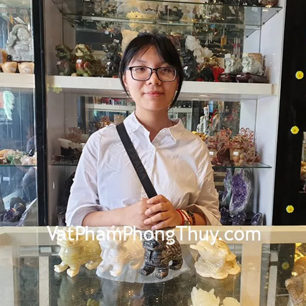 Chị Thanh - khách hàng mua Tỳ hưu Bắc Kinh đen BKD-S, Tỳ hưu Bắc Kinh trắng BKT-S, Tỳ hưu Bắc Kinh xanh BKX-S, Thiềm thừ Cẩm thạch Tây Tạng CTT-S