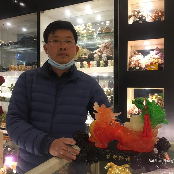 Anh Tân - Khách hàng mua Tỳ hưu đỏ ngọc kéo xe bắp cải xanh LN046.
