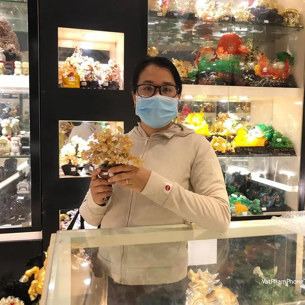 Chị Hằng -  Khách hàng mua Cây tài lộc gốc đẹp thạch anh vàng KC088 và Hồ lô ngũ hành GM101.
