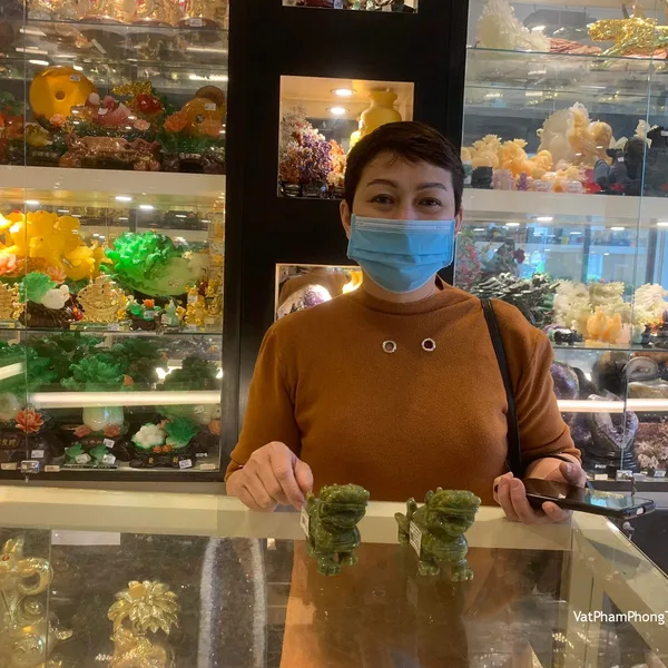 Chị Ánh - Khách hàng mua Tỳ hưu lam ngọc có bờm GM016.