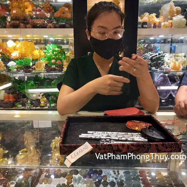 Chị Phương - Khách hàng mua Chuông gió phước - xanh lá CG1240 và Mặt phật di lặc ngọc phỉ thúy S6885.