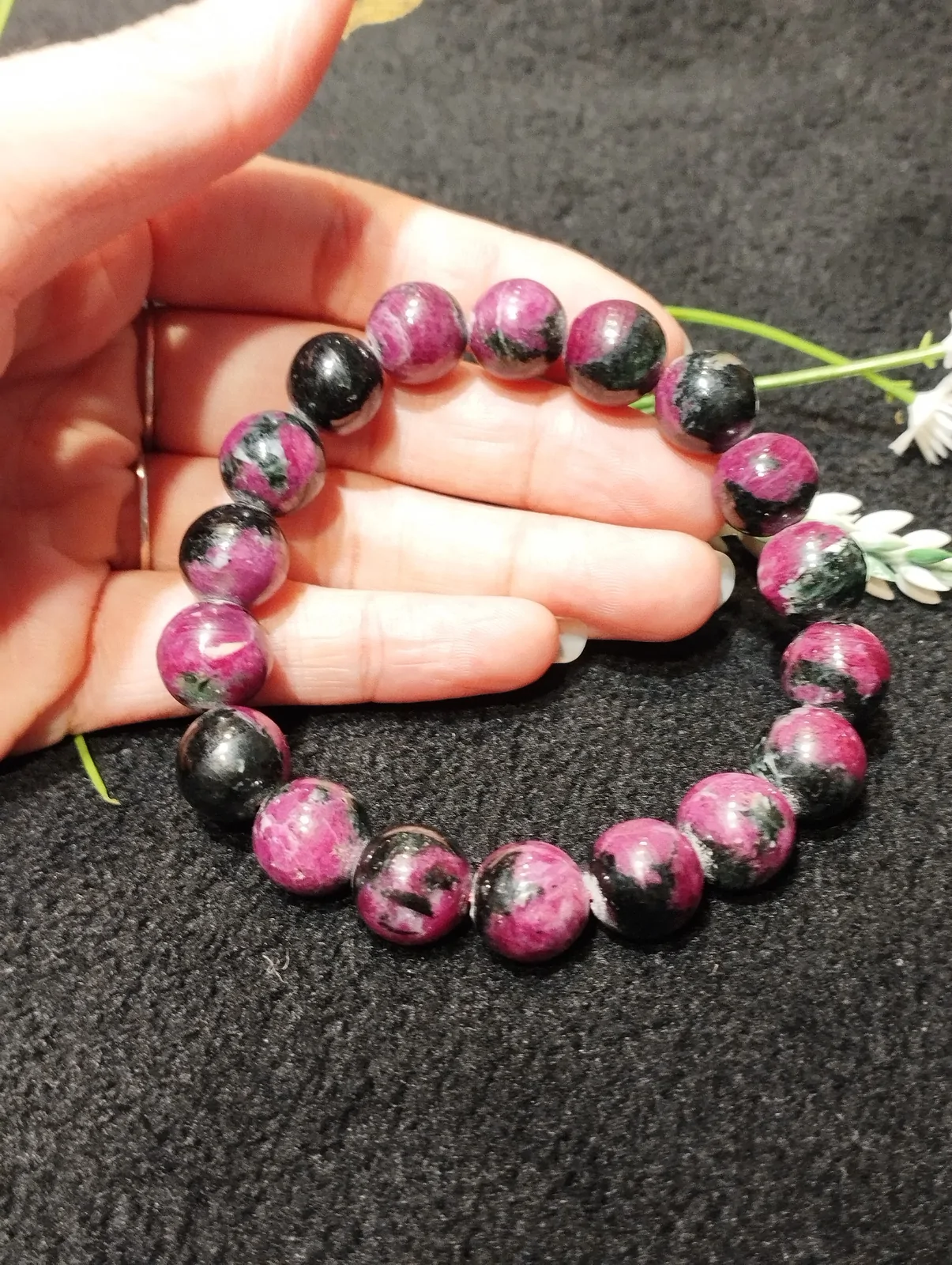 Chuỗi hồng lục bảo ruby đỏ (46.7g - 18 hạt) S6109-S5-4110