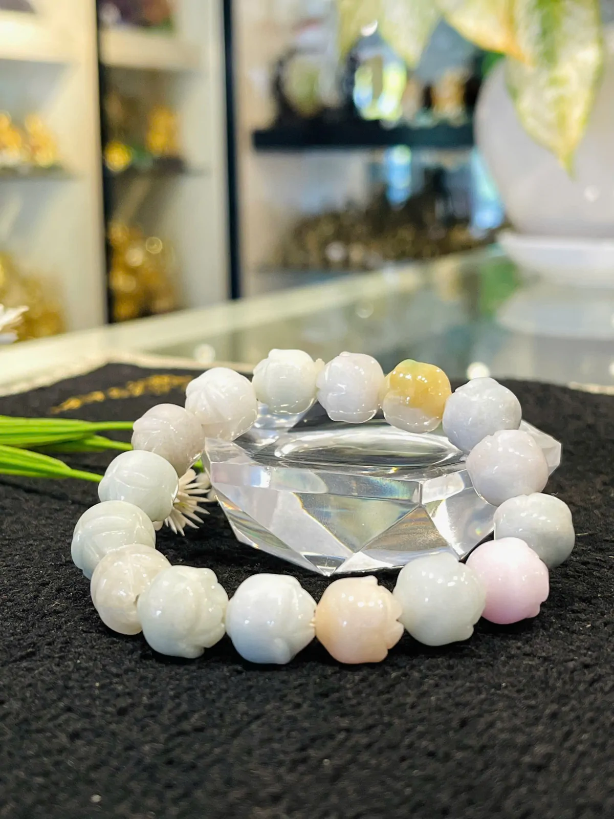 Chuỗi Mẫu đơn phỉ thúy A 14 li S6403