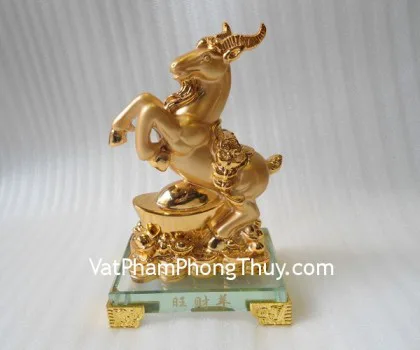 Dê vàng đỉnh vàng, thủy tinh - dê phát tài FH068G