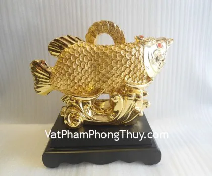 Kim long đế gỗ vuông nhỏ - như ý kim long A196