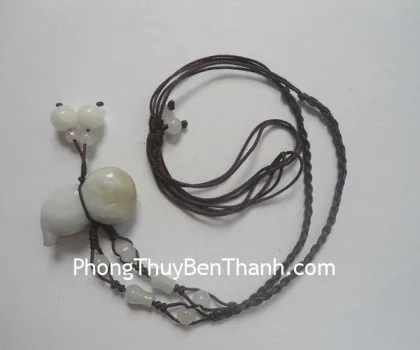 Dây chuyền kết sẵn hồ lô móc đá Miến Điện FS498