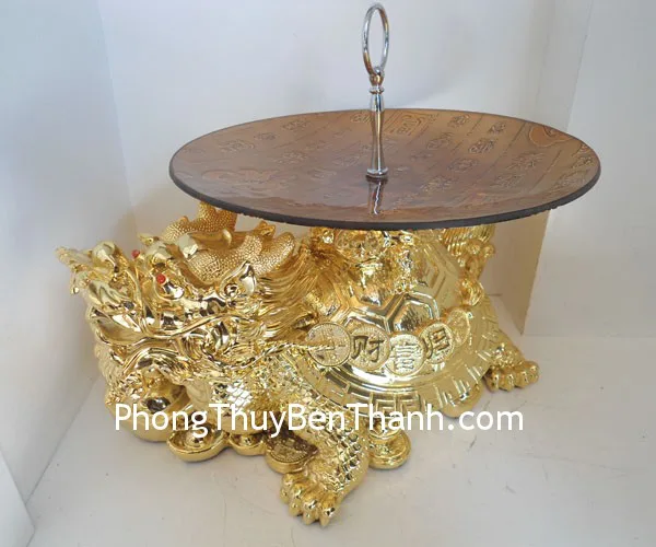 Rùa tài phú lai vàng, đựng trái cây FY190