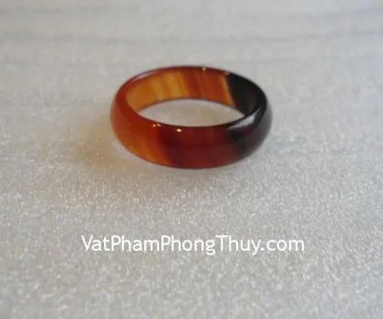Nhẫn trơn mã não bản nhỏ FS965