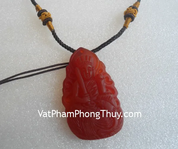 Phật bản mệnh 12 con giáp mã não đỏ - Hợi (Phật A Di Đà) S1131-12