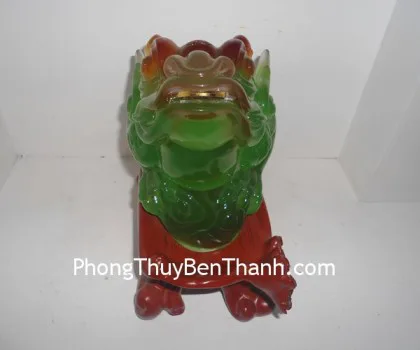 Thiềm thừ chiêu tài kim thiềm xanh đậm Y087
