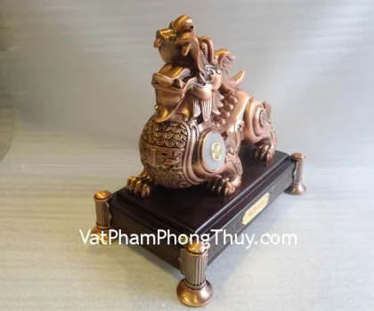Tỳ hưu màu đồng, đế 4 chân- Chiêu tài tỳ hưu FE026