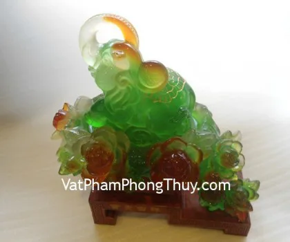 Voi vàng kim, đế thủy tinh- Cát tường như ý, bình an như ý E284