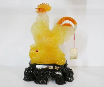 Gà ngọc vàng bên hồ lô vàng - Phú quý cát tường FG054G