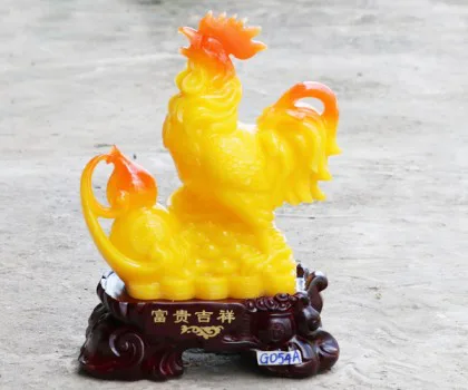 Gà ngọc vàng bên hồ lô vàng - Phú quý cát tường G054A