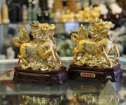 Kỳ lân vàng - như ý nạp phúc, trường thụy chiêu tài FH458G