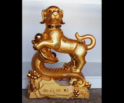 Chó vàng khủng trên gậy như ý - Như ý vượng tài C001A