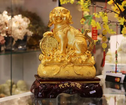 Chó vàng trên bao tải vàng - Đời đời hưng vượng FC009A